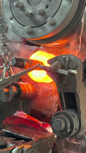 Inside the forging factory Massive Steel Ring Rolling Process ⚙️ #forging #factory #forge #factory