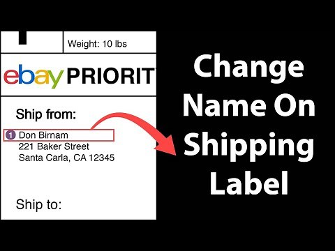 EBAY | How To Change The Name Displayed On Shipping Label