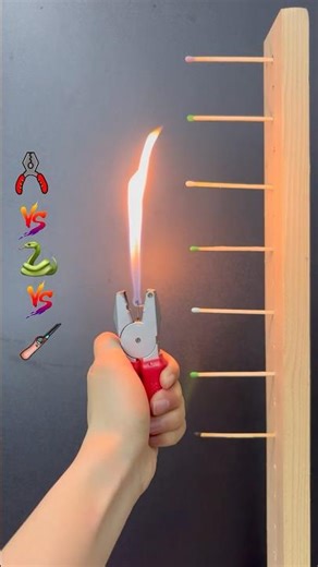 Lighters vs Matches, Which one do you think is the best？#satisfying#experiment