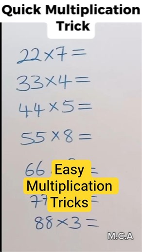 Learn How to Solve Multiplication Problems Using This Simple Trick #shortfeeds #shorts #mathstricks