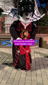 We promise she doesn’t bite! 🕷️ Meet your favorite LEGO characters in real life at Brick-or-Treat. We’ve got Spider Lady, Mummy, Lord Vampyre, the Wolf Guy, and more! https://bit.ly/46qTKr6 | LEGOLAND California