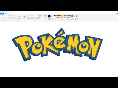 How to Draw The Pokémon Logo in Computer using Ms Paint | Pokémon Drawing. #pokemon #mspaintdrawing