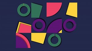 Geometric shape motion colorful