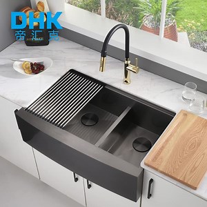 [Hot Item] American High Quality Apron Front Farmhouse Stainless Steel Handmade Kitchenware Kitchen Sink