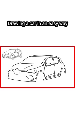 How To Draw a Renault clio 4 | Easy Car Drawing Step by Step