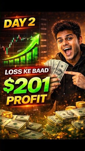 Day 2 Trading Challenge | $201 Profit After Big Loss 😱📈