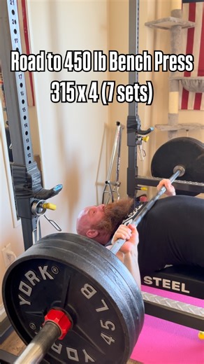 Lifting on a football Sunday... NFL pls don't sue me for 10 seconds of background audio. I am WAAAY more excited doing this style lifting... those brainless 7 sets of the same weight is my zone out happy place. Reps were chill from start to finish. Been doing day on, day off since everything is still light, and now taking 2 days off before finishing this 4 day cycle. As I go, I will space out workouts for recovery reasons. Week 1 Weights : 275 x 6 (6 sets) Wednesday ✅ 295 x 5 (7 sets) Friday ✅ 3