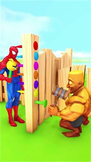 Spider-man vs Tung tung tung hammering nails back and forth #funny #gamespeed #animation