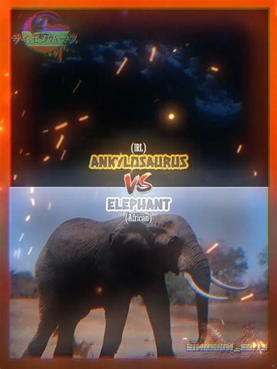 Ankylosaurus vs Elephant | #wildlife #1v1 #wisedit