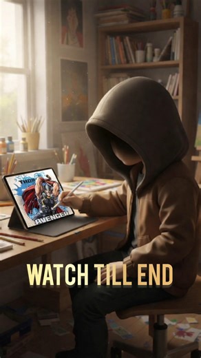 Drawing THOR Like a GOD in 30 Seconds! ⚡😱 #marvel #thor #art #shorts