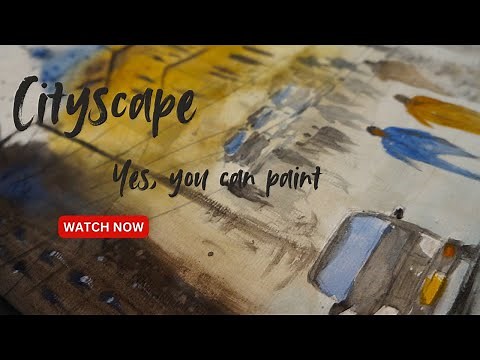 Easy Watercolor Cityscape for Beginners | Everyone Can Paint | No prior experience needed