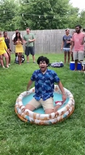 Backflip Fail Into Kiddie Pool!