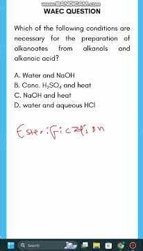 Esterification Made Easy: How Alkanoates Are Formed (WAEC Chemistry)