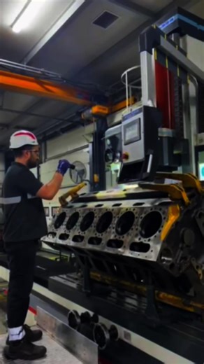 RM 2500-CNC / Cylinder Boring and Surfacing Machine Surfacing Successfully.. #enginerebuild #enginerebuilding #engineoverhaul #cylinderboring #poleks