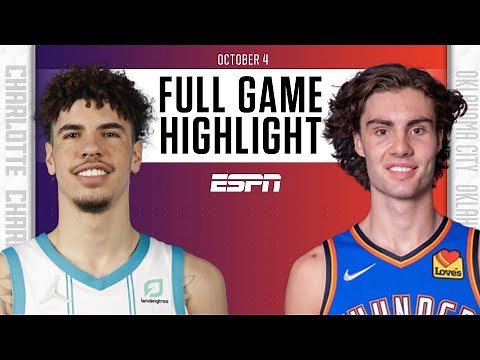Charlotte Hornets at Oklahoma City Thunder | Full Game Highlights