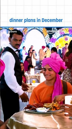 Dinner Plan Sorted for December 😌| Aamir Khan, R. Maadhvan| 3 Idiots #comedy #movie #primevideoindia