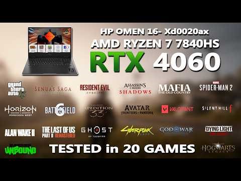 Ryzen 7 7840HS + RTX 4060 Gaming Test in 2026 🔥 HP OMEN Laptop Benchmarks | Tested in 20 Games |
