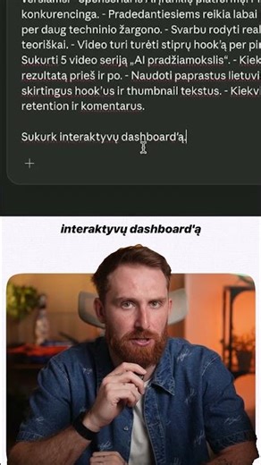Dokumentas → dashboard’as su Claude 🤖