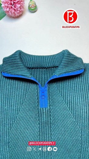 Turtle collar changed to lapel Slow Verision Full Video Tutorial Episode 208 Follow My Page Facebook : Bilochpuratips 2 Diy . . . . . . #bilochpuratips2diy #bilochpuratips #needlework #sewing #fblifestyle #reels . | Bilochpuratips 2 Diy