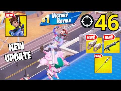 D.Va (Overwatch) Gameplay Wins Zero Build (NEW FORTNITE CHAPTER 7 SEASON 2)