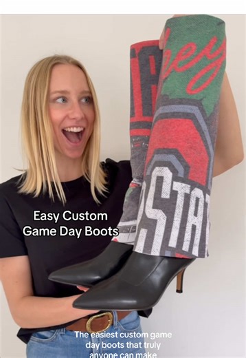 Easy Custom Game Day Boots Without Sewing