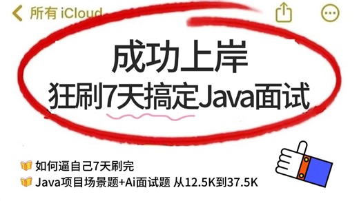 2026Java短期面试突击最快的方式：成功上岸！（邪修版）吃透Java场景题解析-结合项目实战，逼自己7天刷完直接拿下Offer!!