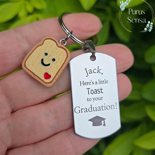 PERSONALISED GRADUATION Gift. Funny Novelty Little Toast to Your Graduation. Engraved Key Chain Keep Sake. Congratulations Keyring Key Chain - Etsy