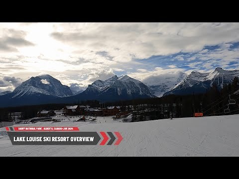Banff Lake Louise Ski Resort Overview and Ski Trails Videos in 4K - Must visit ski resort at Banff!