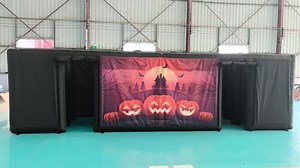Funny Inflatable Maze Halloween Haunted Maze Arena Inflatable Haunted House Maze (23.6x11.8x6.6ft with Blower)