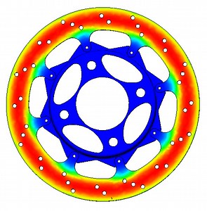FEA Thermal Simulation Tutorial using a Brake Rotor from the SolidWorks SAE Tutorials