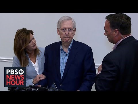 Mitch McConnell freezes up during news conference for 2nd time this summer