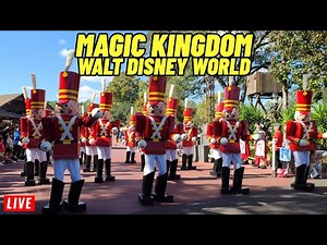 🔴Live Magic Kingdom Christmas week with rides, shows, parades Fireworks Walt Disney World 12/22/2025