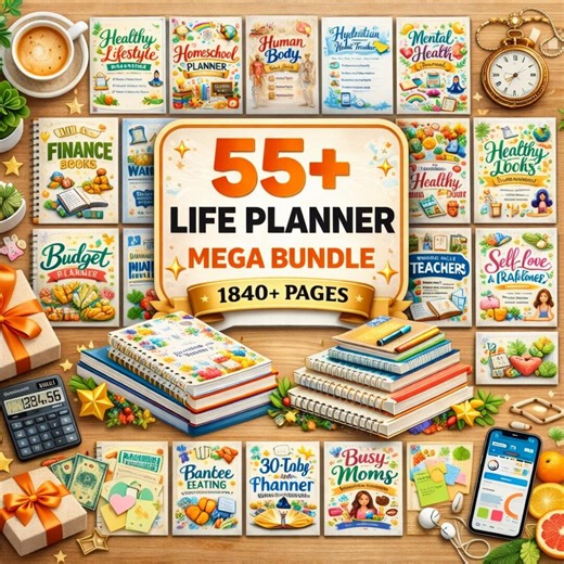 Life Planner Canva Templates Bundle, 1840  Pages, KDP Interior, Planners, Journals, Editable Templates Digital Download - Etsy