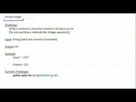 Convert a String to an Integer in Java Challenge Part 1/3