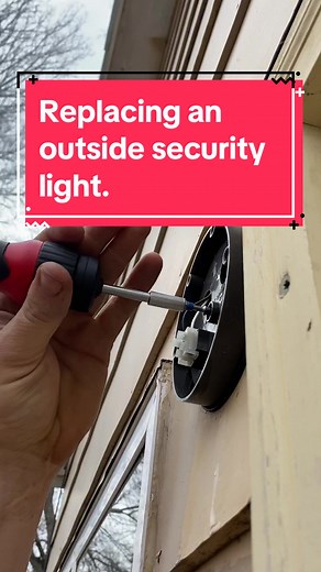 Replacing an outside security light. #HandsomeOrHandy #Handyman #HomeM...