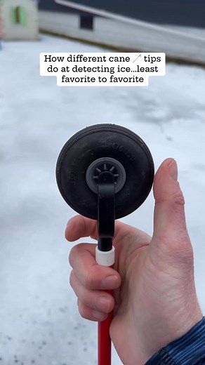 1.8M views · 10K reactions | How different cane 羚 tips do at detecting ice by feel and sound. | Blind on the Move | Facebook