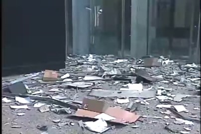 View from the World Trade Center Plaza, 9/11