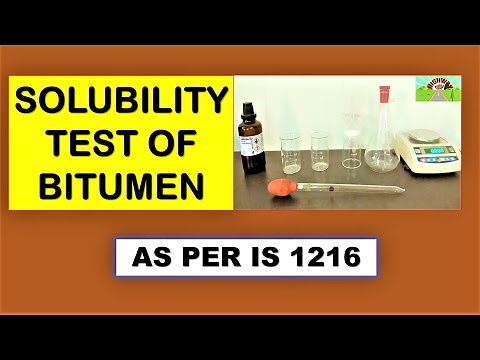 SOLUBILITY TEST OF BITUMEN AS PER IS 1216