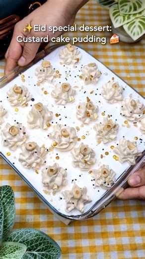 I bet you’ve NEVER seen custard like this before 😱 #custardpudding #dessert #eidspecial #eid