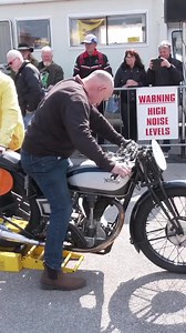 Norton Racer! A gorgeous 1933 ex-works racing Norton OHC 500cc with a bronze cylinder head, being fired up at the International Classic Motorcycle Show at Stafford, England. By 1933 Norton dominated the international racing scene, as their OHC motor was very fast and even more reliable, with a terrific chassis that handled well enough for 90mph laps at the Isle of Man TT. Try that on a modern bike! Plus, the factory racers looked just like the Model 30 International you could buy - both gorgeous