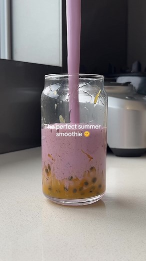 The Perfect Summer Smoothie Recipe | Blueberry Passion Fruit Protein Smoothie