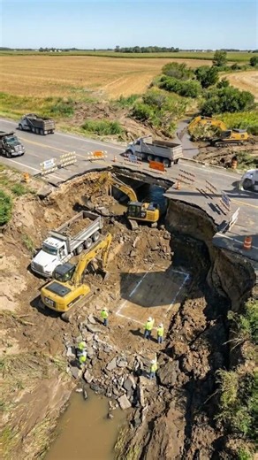 Incredible Road Reconstruction Timelapse #engineering #construction #shorts