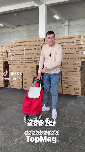 Cărucior de cumpărături cu sac textil pentru fiecare zi