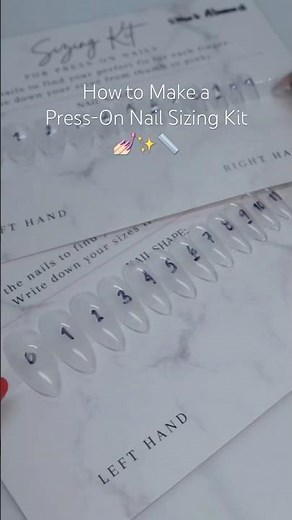 How to Make a Press-On Nail Sizing Kit | Beginner Nail Business Tips 💅🏻✨📏