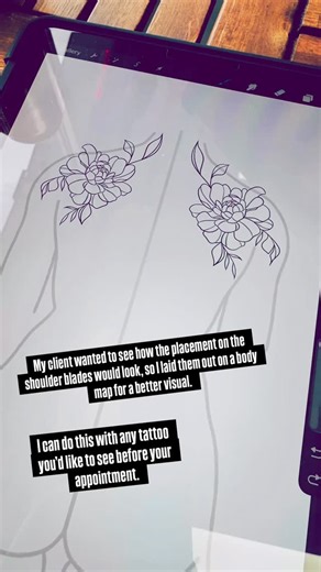 Tattoo placement laid out on a body map for client approval. If you’d like to get a visual of where your tattoo will be before your appointment just ask. #inked #tattoo #blackandgraytattoos #art | Experimental God Designs | Facebook