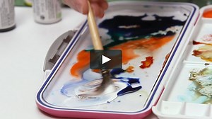 How to draw a watercolor portrait painting. – Demonstration