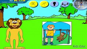 Exercises for different parts of the body, Jumping, Stretching, Aerobics, Funny Game for Kids