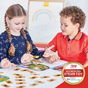 Your kids can have a spooktacular time building math skills with 🎩 Magic Math by Orchard Toys, which has earned the STEAM ‘stamp of approval’ from The Toy Association and the Good Play Guide! This spellbinding game helps kids learn their addition, subtraction and multiplication while having fun! Check out this toy and more on the STEAM Accredited Toys Storefront on Amazon: https://www.amazon.com/gcx/STEAM-Toys/gfhz/events/?categoryId=toys-steam&scrollState=eyJpdGVtSW5kZXgiOjAsInNjcm9sbE9mZnNldC