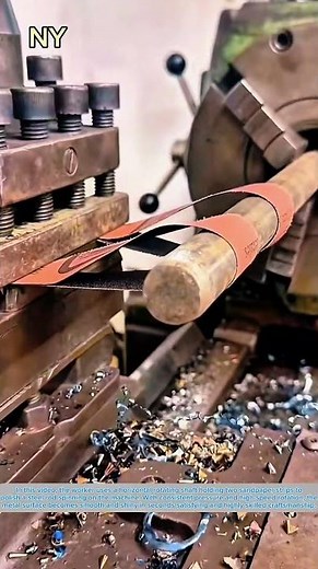 Polishing Steel Rod with Sandpaper Clamp Shaft.