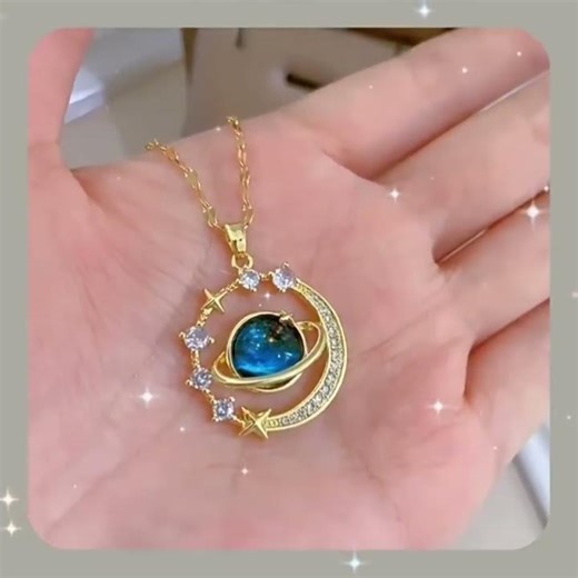 Light Luxury Titanium Steel Star Series Necklace for Women Gold Color